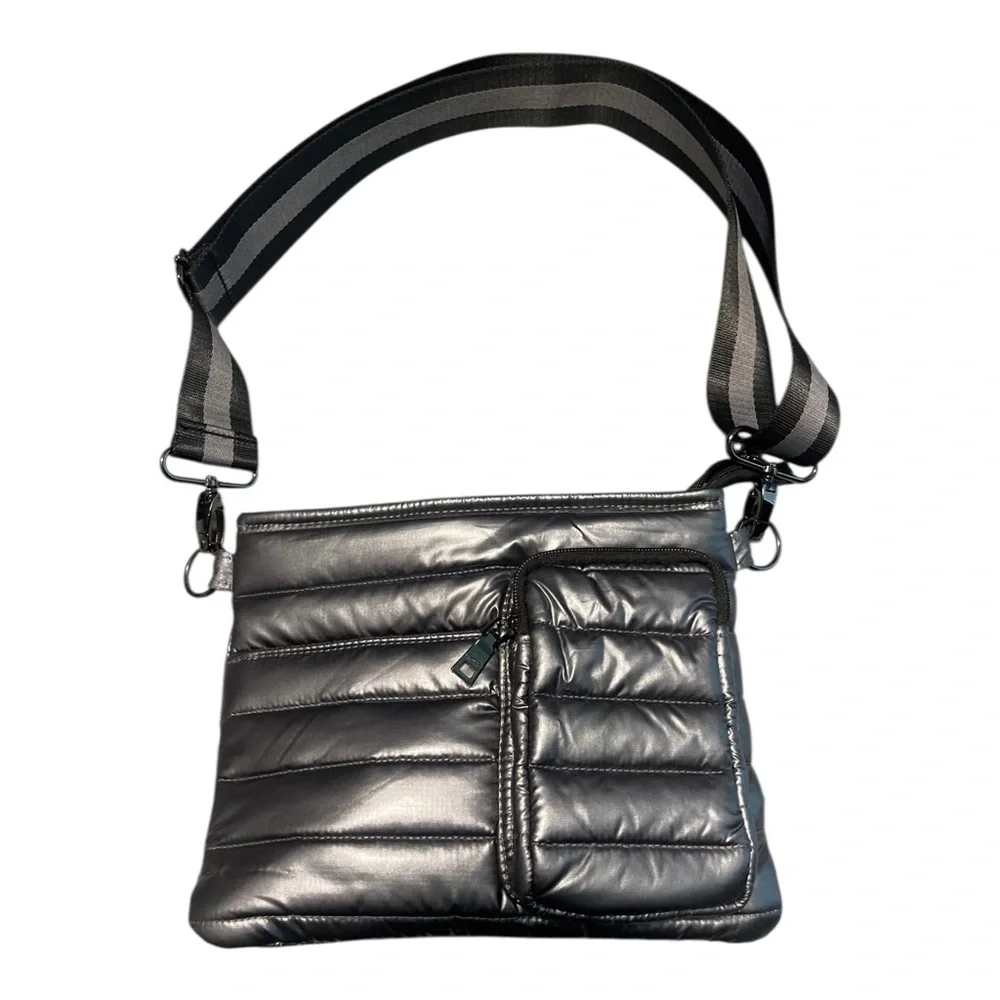 Think Royln Bum Bag 2.0 Crossbody & Shoulder Straps Pearl Steel W Clip Pouch